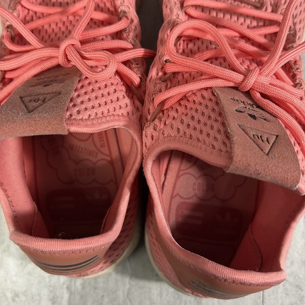 Adidas Pharrell Williams HU Tactile Rose Sneakers, Pink, Art BY8715, Size 10